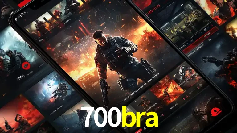Tela de um celular exibindo uma galeria de jogos de tiro com temática militar, mostrando a variedade de e-sports disponíveis para apostas na plataforma de entretenimento 700bra.
