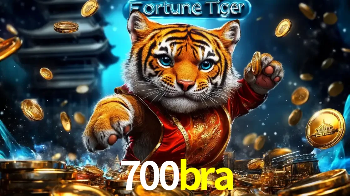 Imagem promocional do jogo de slot Fortune Tiger, com um tigre majestoso em traje tradicional cercado por uma fortuna em moedas de ouro, disponível agora no cassino 700bra.
